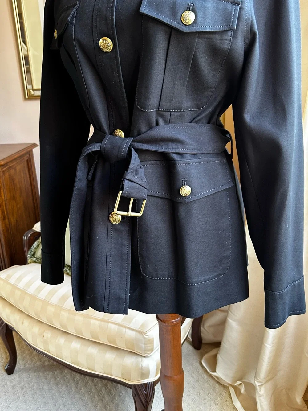 Banana Republic Black Military Style Jacket